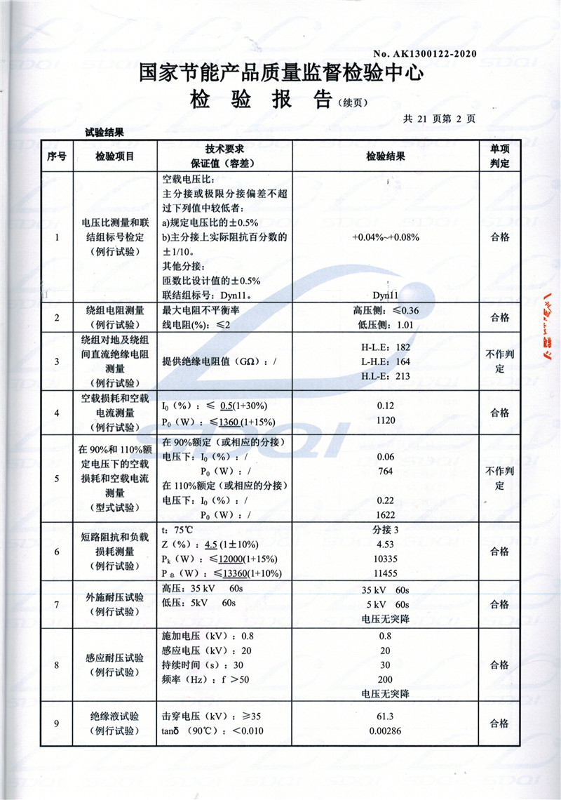 高低压试验报告-S11-1250平舆平舆平舆油浸式变压器-2.jpg